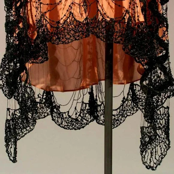 GUY LAROCHE HAUTE COUTURE BEADED DRESS 38/2-4 $9K LUXE BLACK EVENING GOWN & SLIP - Picture 3 of 10